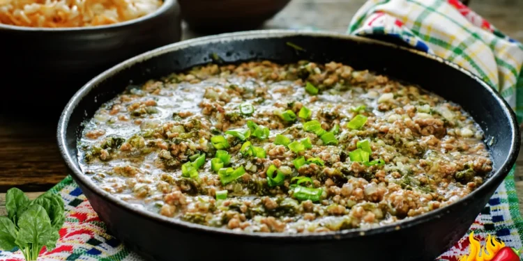 طريقة عمل السبانخ باللحمة المفرومة