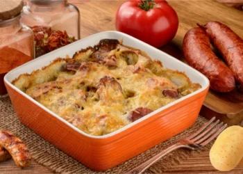 طريقة عمل طاجن سجق بالبطاطس