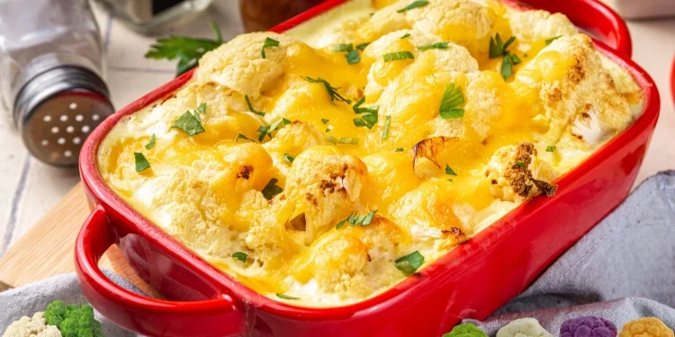 طريقة عمل صينية قرنبيط باللحمة المفرومة